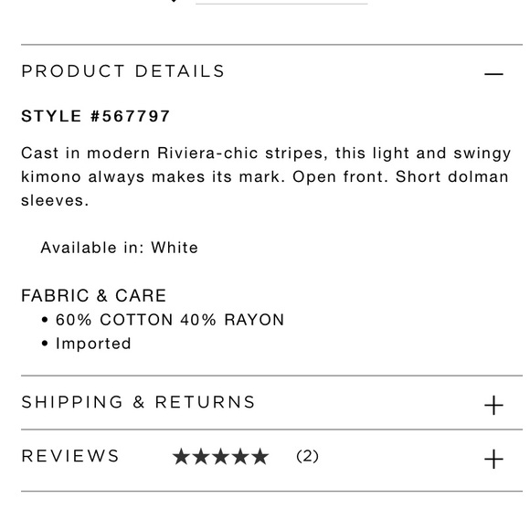 LOFT Striped Long Kimono - Picture 4 of 4